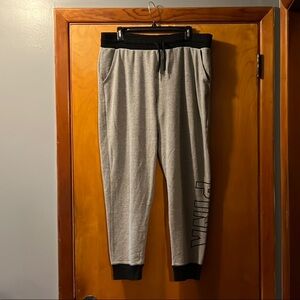 PINK Victoria's Secret Womens Gray Joggers with Black Accents